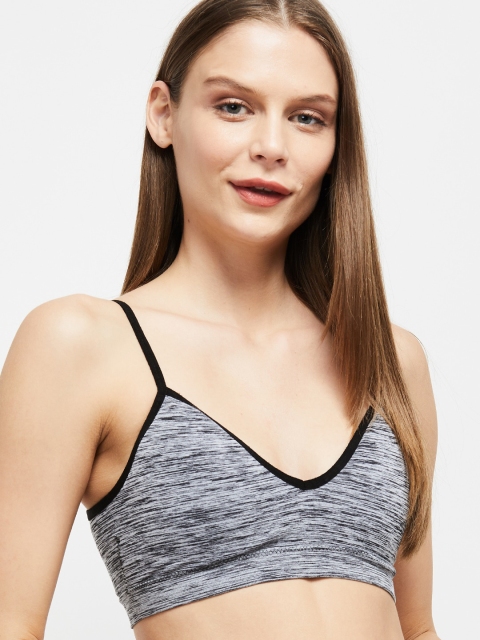 

max Grey Self Design Non-Wired Non Padded T-shirt Bra SU20SPORTS03BLACK