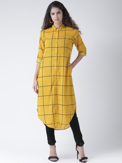 

Texco Mustard Yellow Checked Tunic