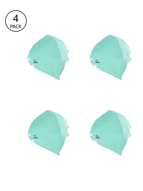 JS Care Unisex Pack Of 4 Green 6-Ply N95 Masks