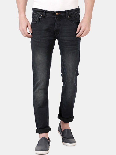 

VUDU Men Black Slim Fit Mid-Rise Clean Look Jeans