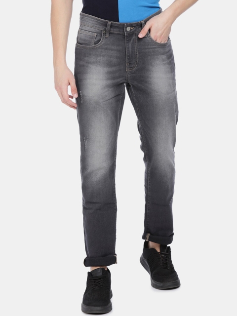 

Aeropostale Men Grey Regular Fit Mid-Rise Low Distress Jeans