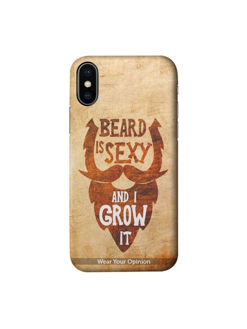 

CelfieDesign Brown Beard Is Sexy Wear Your Opinion Quirky Sustainable Apple iPhone X Mobile Back Cover