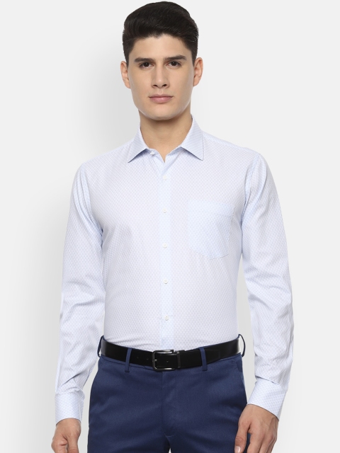 

Van Heusen Men Blue Slim Fit Self Design Casual Shirt