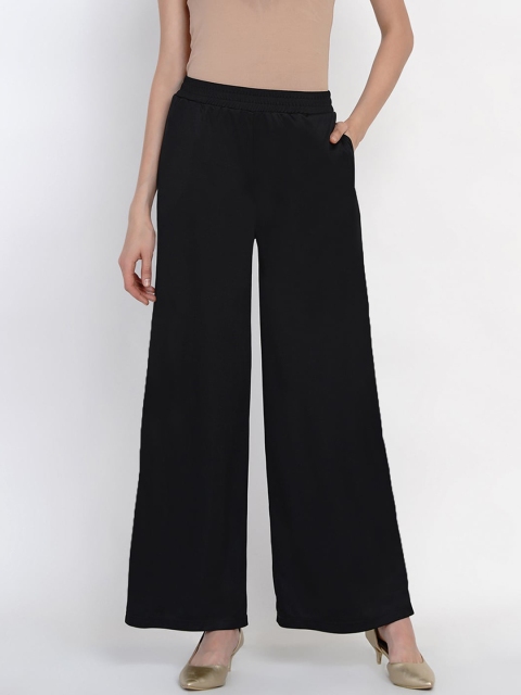 

Texco Women Black Regular Fit Solid Parallel Trousers