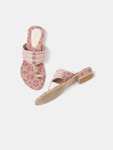 

Biba Women Pink Embellished One Toe Flats