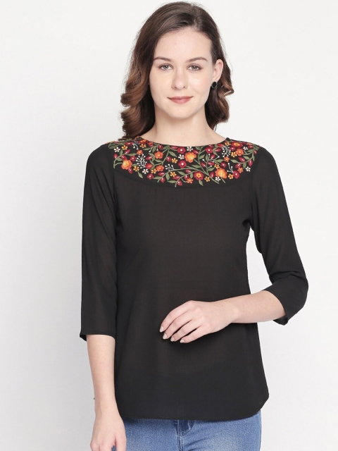 

Mesmerize Women Black Solid Top