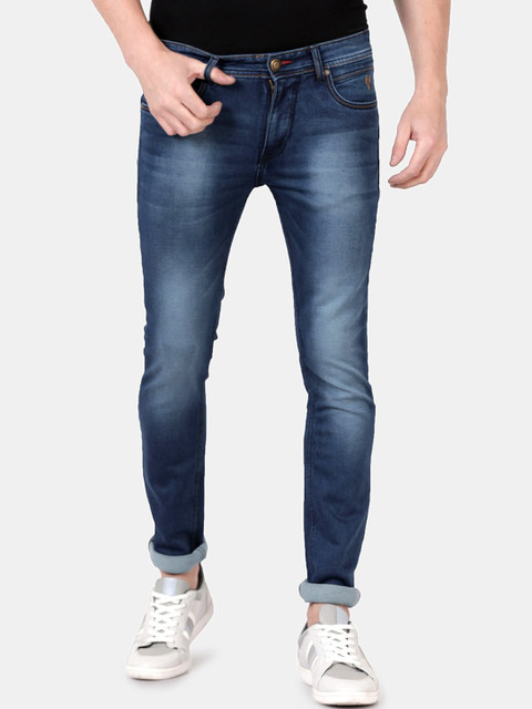 

VUDU Men Navy Blue & Navy Blue Slim Fit Jeans