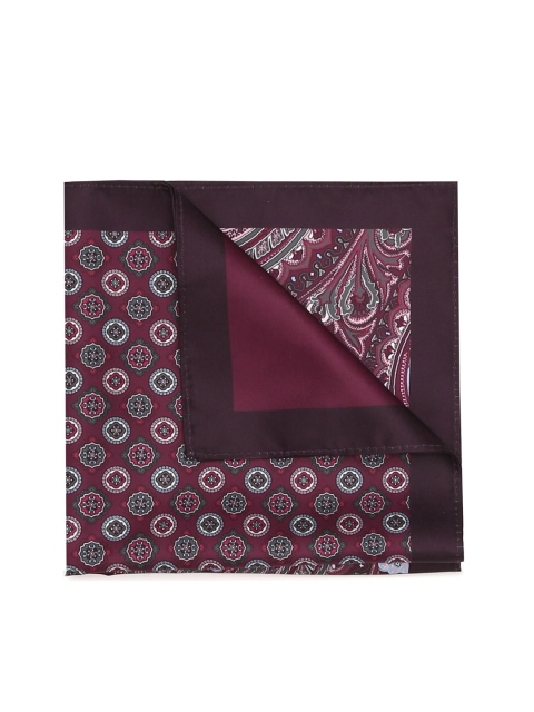 

Arrow Men Burgundy & White Printed Pocket Square