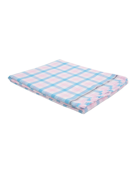 

Raymond Men Blue & Pink Checked Unstitched Shirt Fabric With Gift Packing Box