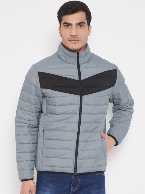 

Athleto Men Grey Colourblocked Lightweight Puffer Jacket