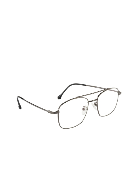 

Clark N Palmer Unisex Grey Solid Full-Rim Square Frames-CNP-3158-C2