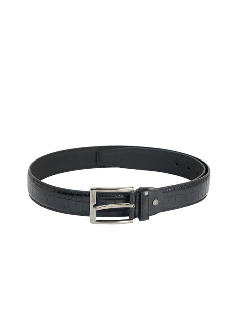 

ZEVORA Men Black Textured Belt