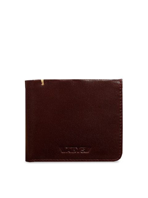 

ABYS Unisex Brown Solid Genuine Leather Two Fold Wallet
