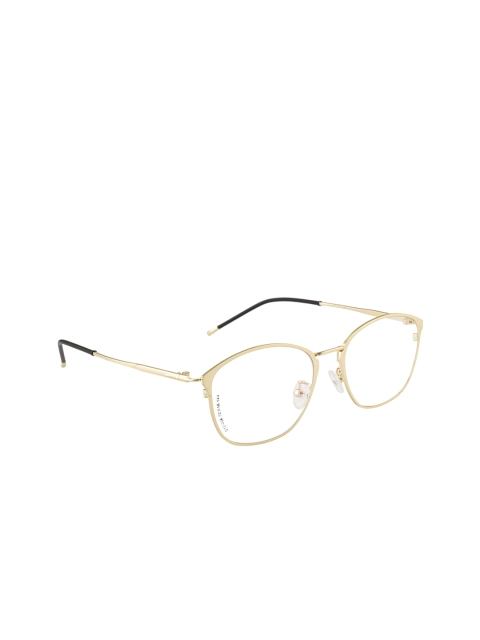 

Clark N Palmer Unisex Gold-Toned Solid Full Rim Oval Frames CNP-G12006-C5