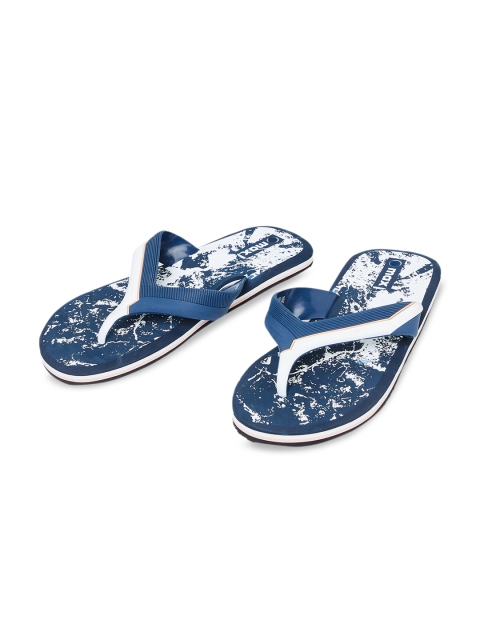 

max Men Blue & White PU Comfort Sandals