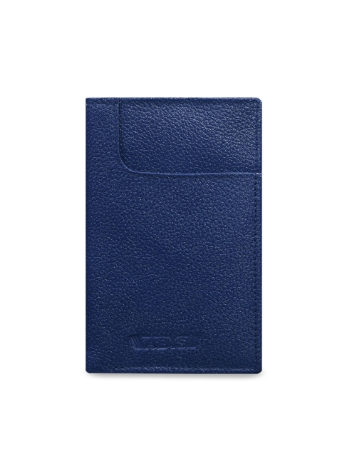

ABYS Unisex Blue Solid Leather Two-Fold Wallet