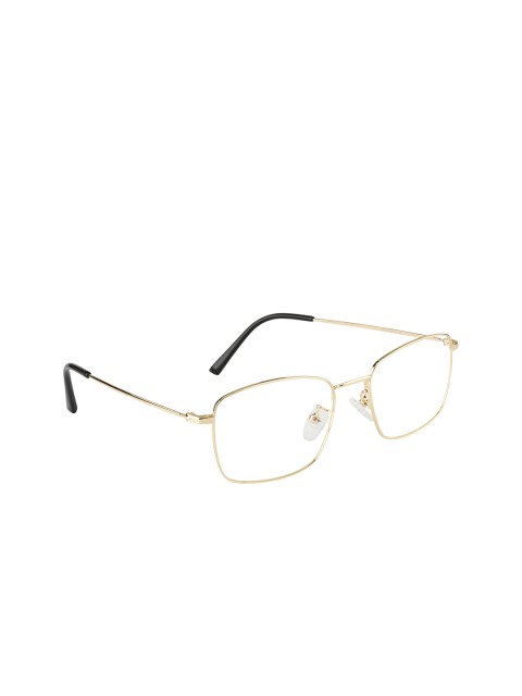 

Clark N Palmer Unisex Gold-Toned Solid Full Rim Square Frames CNP-3169-C5