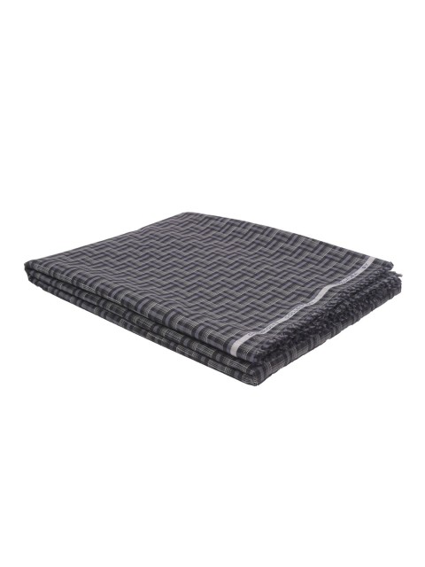 

Raymond Men Grey & Black Checked Unstitched Shirt Fabric With Gift Packing Box