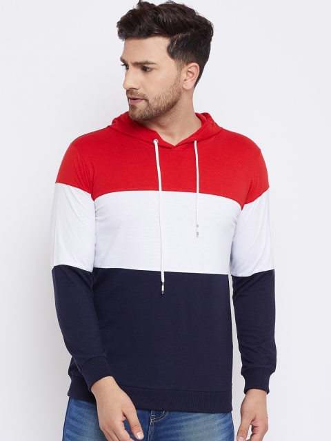 

Bishop Cotton Men Multicoloured Colourblocked Hood T-shirt, Multi