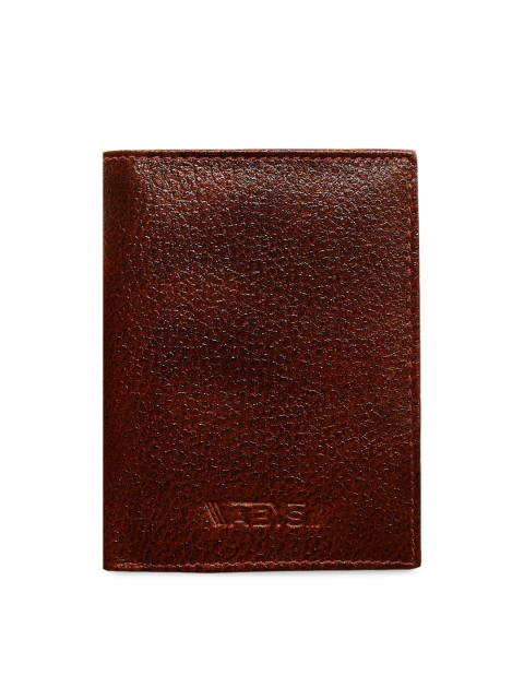 

ABYS Unisex Brown Solid Genuine Leather Two Fold Wallet