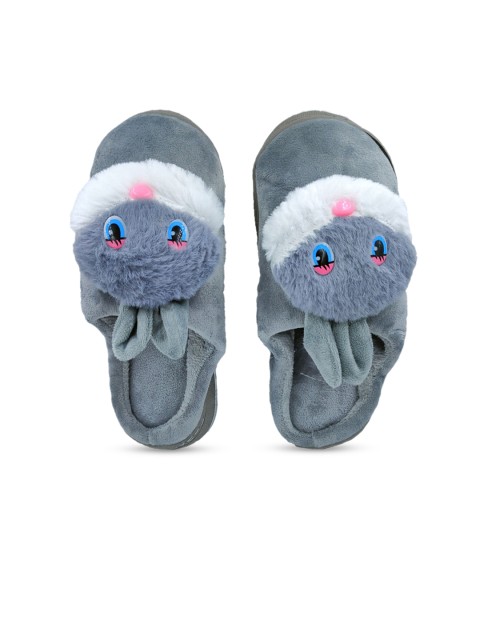 

Pampy Angel Women Grey & White Rabbit Room Slippers