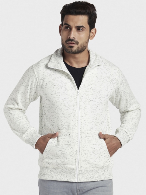 

ColorPlus Men White Solid Sweatshirt