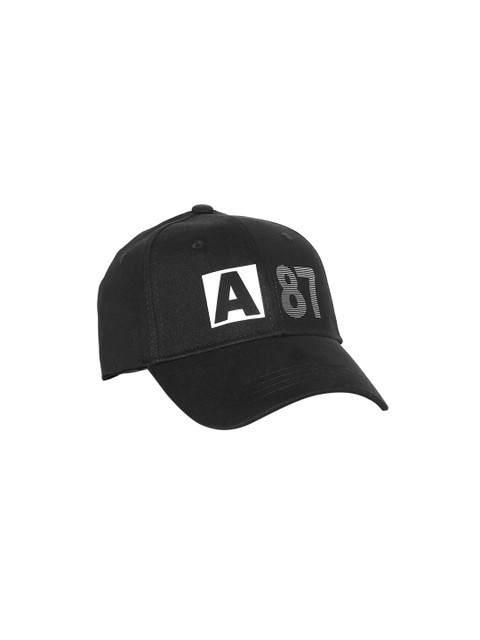 

Aeropostale Men Black & White Applique Detail Baseball Cap