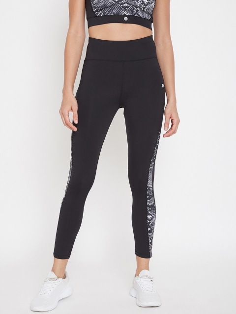 

Athleto Women Black Solid Performance Quick Dry Training Tights