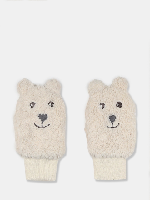 

GAP Boys Off-White Cozy Bear Printed Mittens