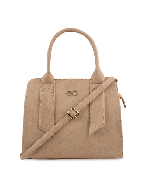

E2O Beige Solid Handheld Bag