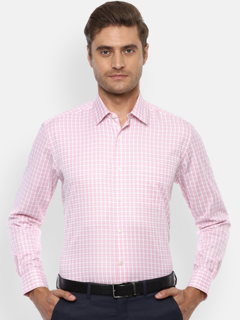 

Luxure by Louis Philippe Men Pink Regular Fit Checked Casual Shirt