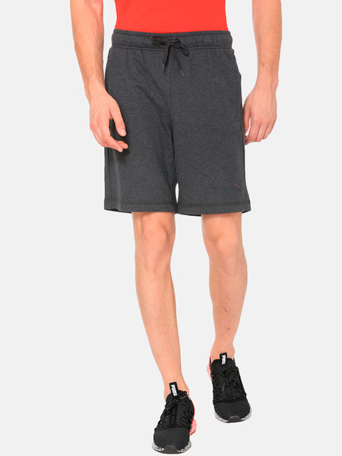 

Puma Men Charcoal Grey Solid Regular Fit Sports Shorts