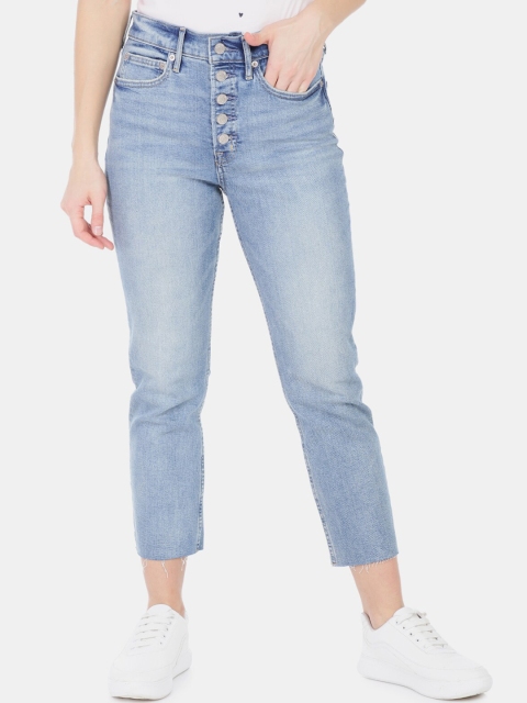 

GAP Women Blue Regular Fit High-Rise Clean Look Jeans