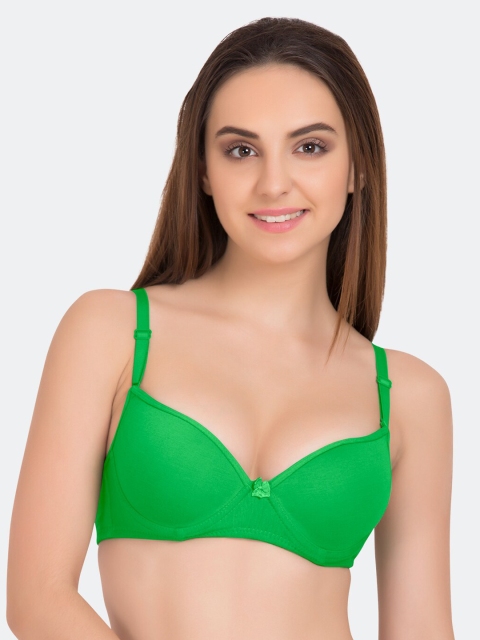 

Tweens Women Green Solid Heavily-Padded & Underwired Push-Up Bras TW-91704