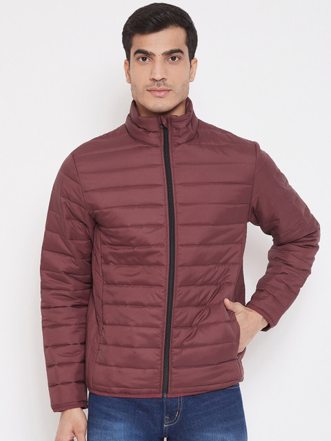 

Athleto Men Maroon Solid Lightweight Puffer Jacket