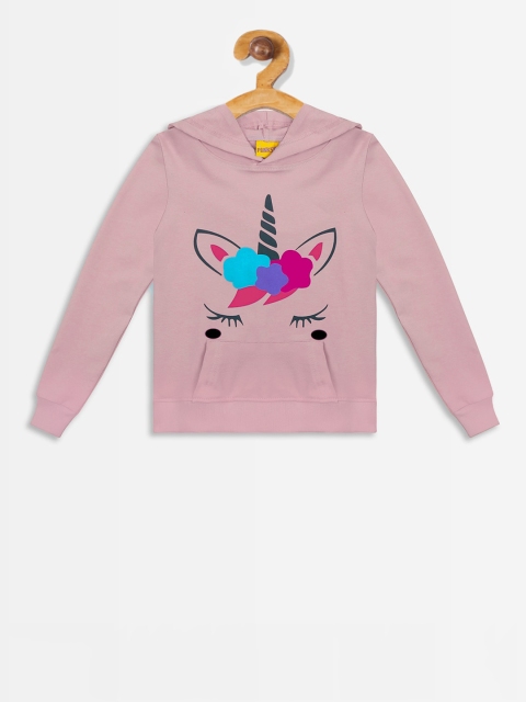 

Punkster Girls Lavender Printed Sweatshirt, Pink