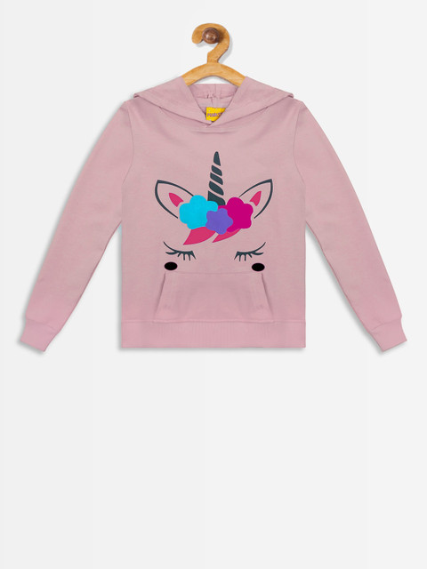 

Punkster Girls Lavender Printed Sweatshirt, Pink