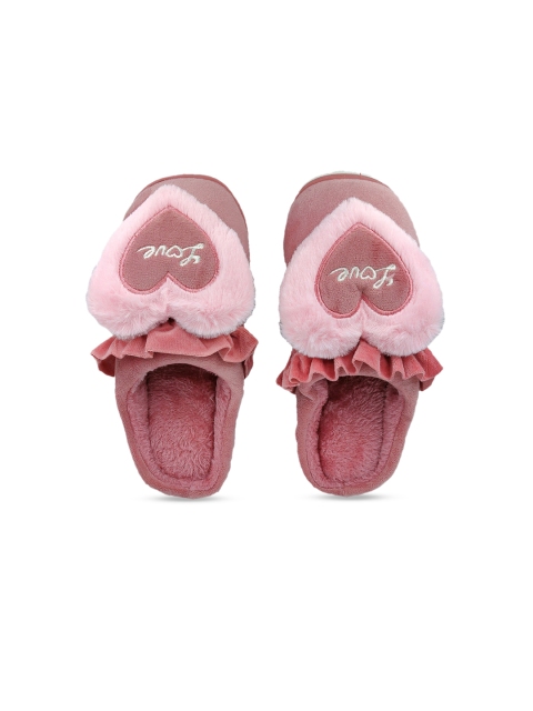 

Pampy Angel Women Peach-Coloured & Pink Patterned Room Slippers