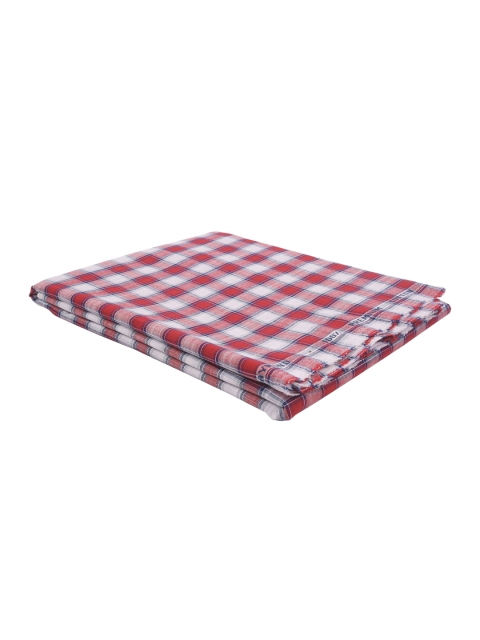 

Raymond Men Red & White Checked Unstitched Shirt Fabric With Gift Packing Box