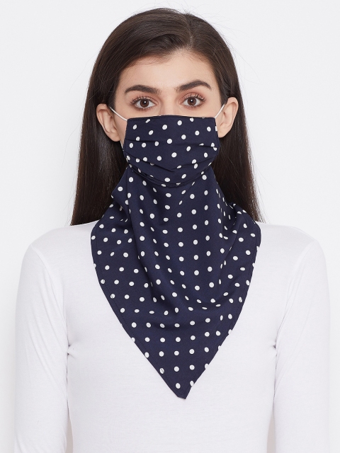 

Clovia Unisex Navy Blue Pack of 3 2-Ply Scarf Style Mask