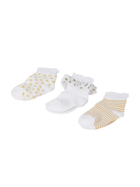 

max Girls Pack of 3 Assorted Ankle Length Socks
