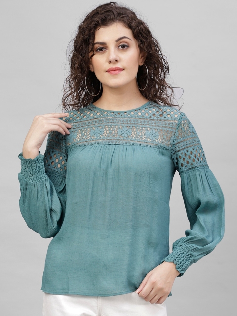 

Gipsy Women Blue Solid Top