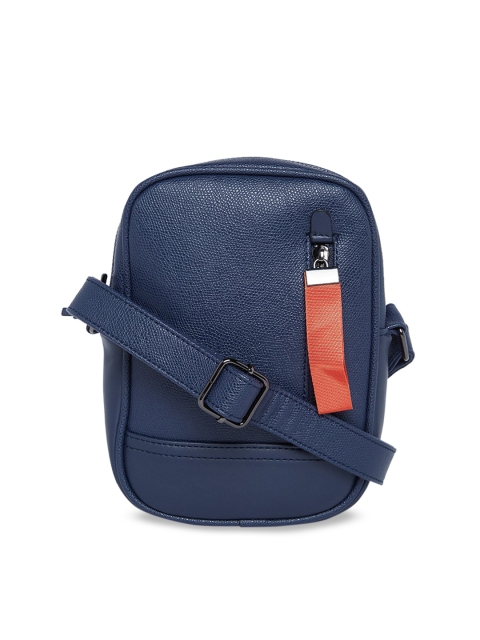 

Call It Spring Men Navy Blue Solid Messenger Bag