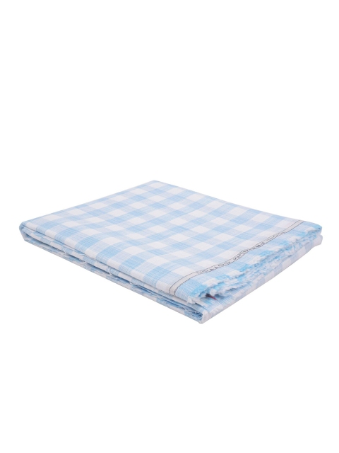 

Raymond Men Blue & White Checked Unstitched Shirt Fabric With Gift Packing Box