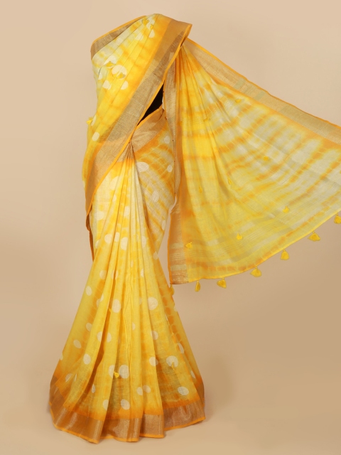 

Pothys Yellow Woven Design Saree