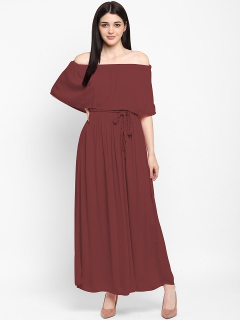 

Aditi Wasan Women Brown Solid Maxi Dress