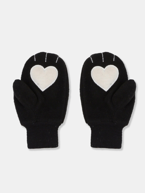 

GAP Girls Black Heart Mittens