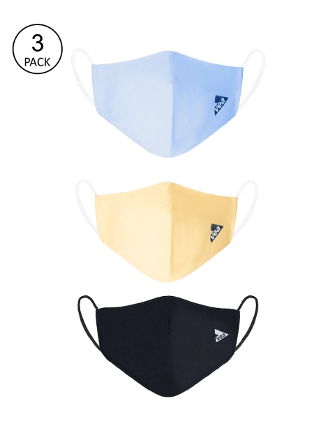 

VEA 3Pcs Solid 3-Ply Anti-Bacterial Reusable Protective Outdoor Masks, Blue