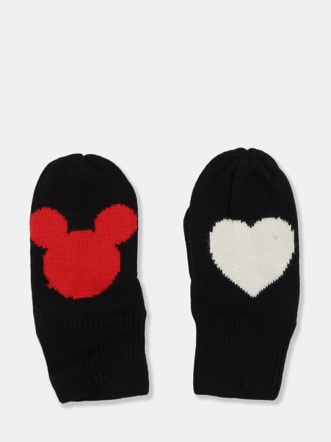 

GAP Girls Black Disney Mickey Mouse Intarsia Mittens