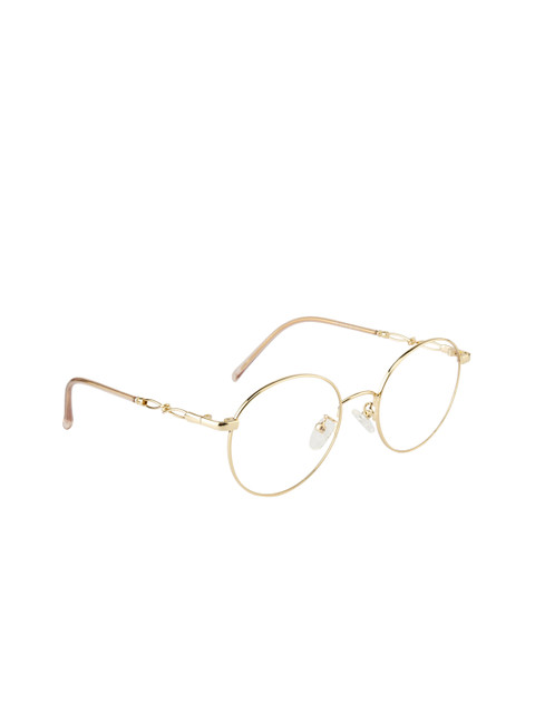 

Clark N Palmer Women Gold-Toned Solid Full Rim Round Frames CNP-3178-C5